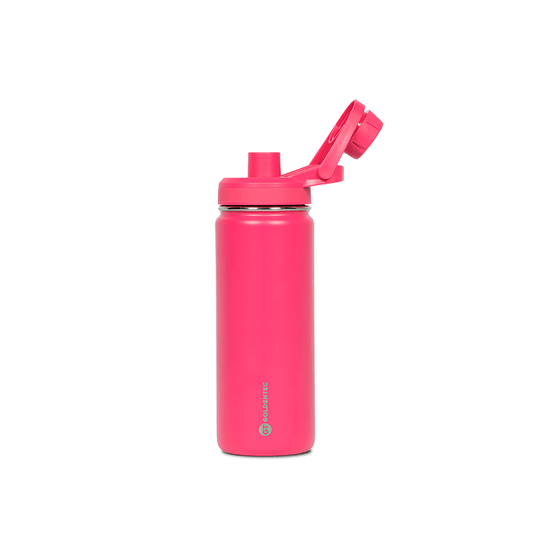 Garrafa Térmica Inox Goldentec 500 ml para bebidas quentes ou frias com tampa com bico e base emborrachada - Rosa pink