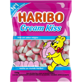 2 Pacotes Bala De Gelatina Cream Kiss - HARIBO