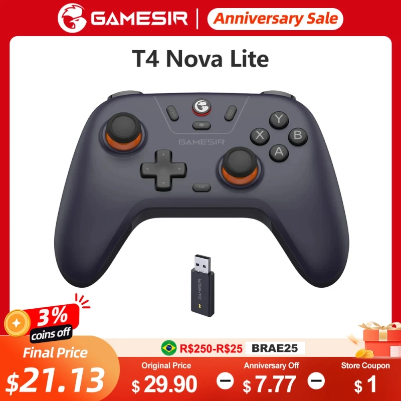 Controle Sem Fio Gamesir T4 Nova Lite