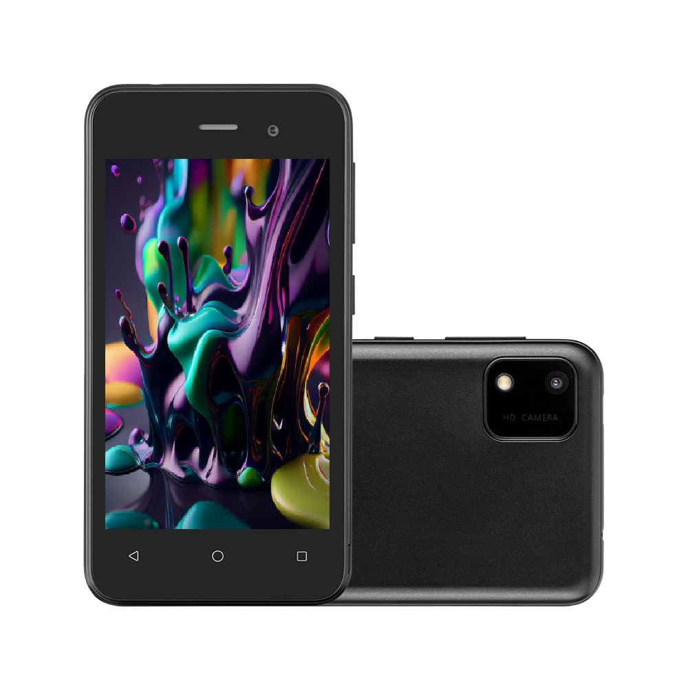 Smartphone Multi 3g Preto 32gb Android 10 Go Dual Câmera