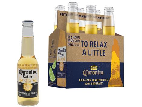(Cliente Ouro) Cerveja Corona Coronita Extra Lager 6 Unidades - 210ml