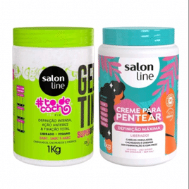 Kit Creme Definição Máxima+Gelatina Super Definição 1kg SaLon Line