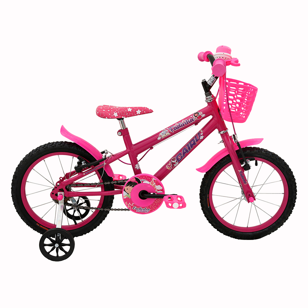 Bicicleta Infantil Aro 16 Cairu Fadinha Freio V-Brake - Rosa/Pink