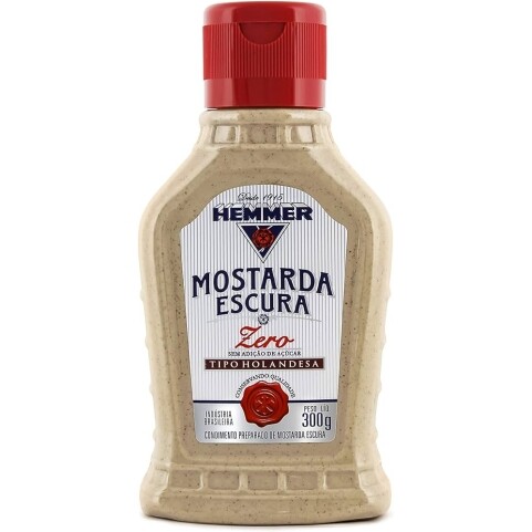 3 Unidades Mostarda Escura Holandesa Hemmer - 300g