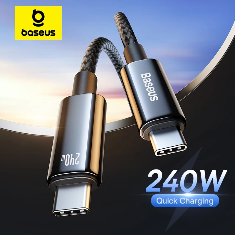 Cabo de Carregamento Baseus Super Rápido PD 240w - 1M