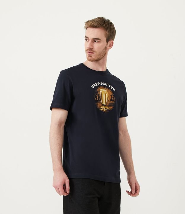 Camiseta Comfort em Algodão com Estampa Cerveja Brewmaster - Masculina