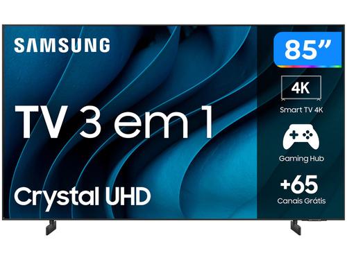 Smart TV 85" Crystal UHD 4K Samsung Painel Dynamic Crystal Color Design slim Tela sem limites - 85BU8000