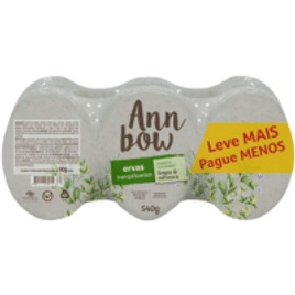 2 Pacotes de Sabonete Ann Bow Ervas 90g - 6 Unidades