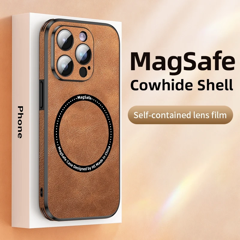 Capa para Iphone Magnética De Couro