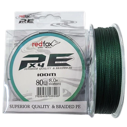 LINHA DE PESCA MULTILAMENTO 4x RED FOX 100 METROS