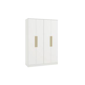 Guarda-Roupa 4 Portas 2 Gavetas  Kappesberg Adapt Branco