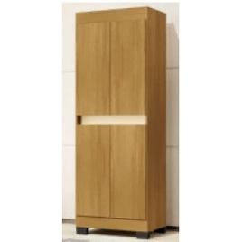 Armário Multiuso Escritório Quarto 4 Portas Toquio Carvalho Com Offwhite - Rede Móveis