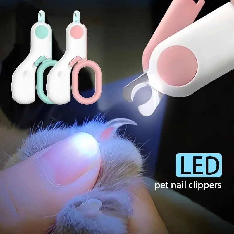 Cortador de unhas profissional com LED para Pets