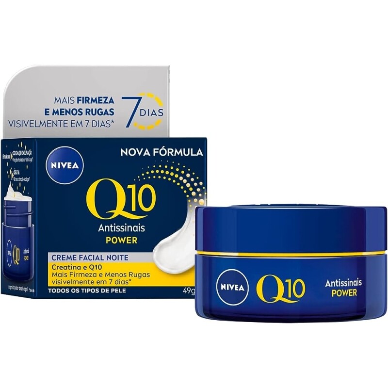 Creme Facial Antissinais NIVEA Noite Q10 Power Plus - 50g