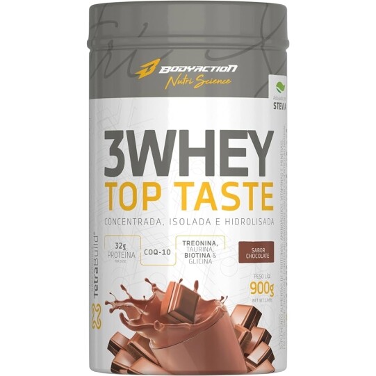 3 Whey Top Taste 900g Sabor Chocolate Bodyaction