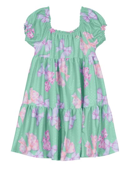 Vestido estampado infantil menina Brandili - 10