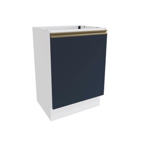 Balcão Celeste Kappesberg 100% MDF 1 Porta Branco/Azul 60cm