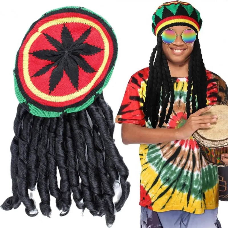 Boina do Reggae com Dreadlocks