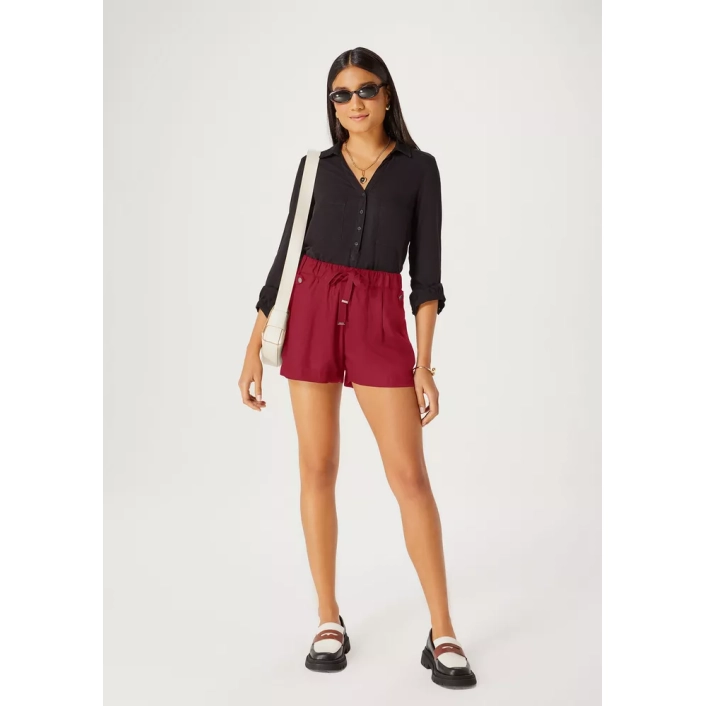 Shorts Básico Feminino Em Viscose Hering - Tam G