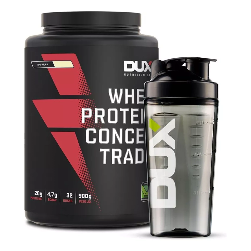 Whey Protein Concentrado + Coqueteleira Fumê 800ml