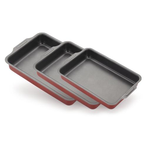 Conjunto Assadeiras Antiaderente Retangular - 3 Peças