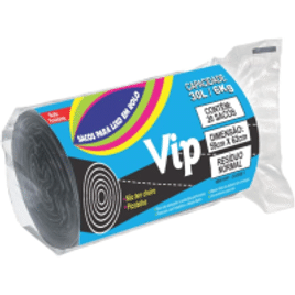 4 Pacotes Sacos para Lixo em Rolo Vip 30L