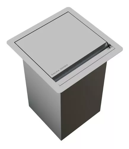 Lixeira Para Bancada Inox Calha Úmida - 3,9L