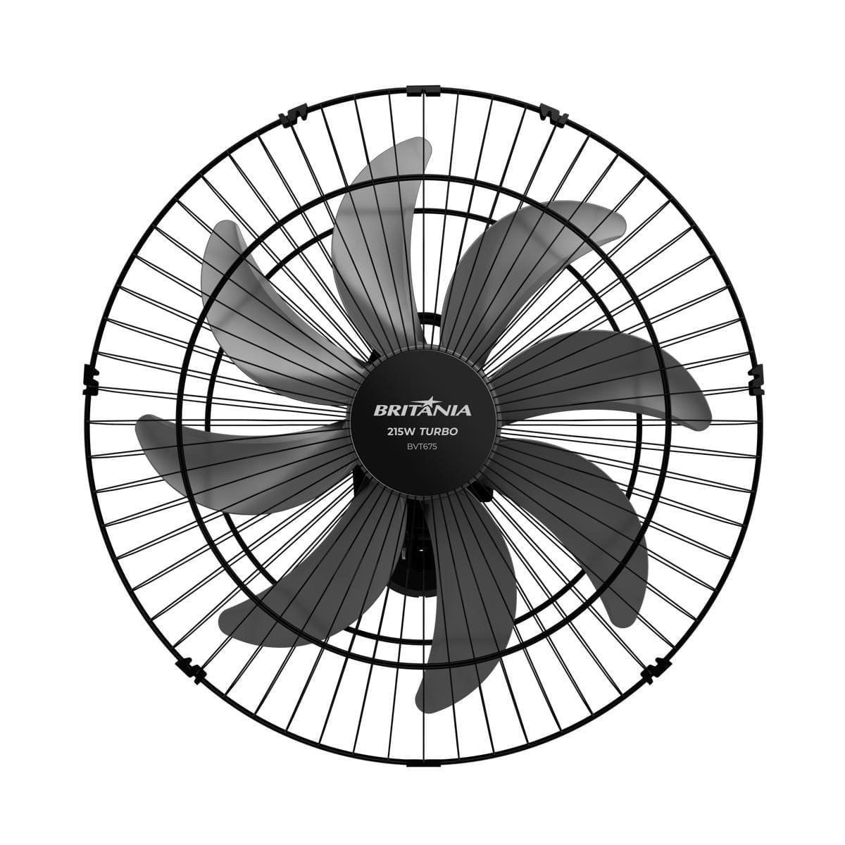 Ventilador De Parede Britânia Tecnologia Max Force 215w 127v - Bvt675