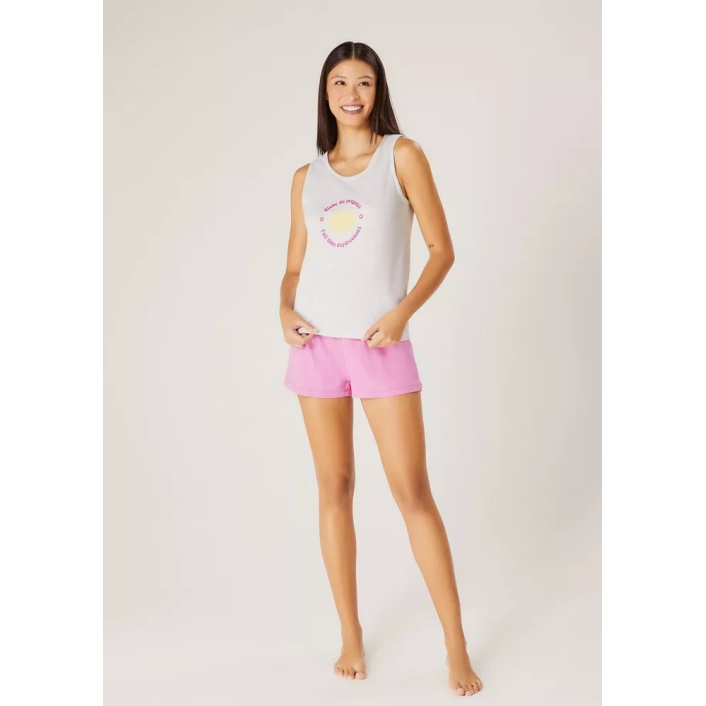 Pijama Curto Com Estampa - Feminino