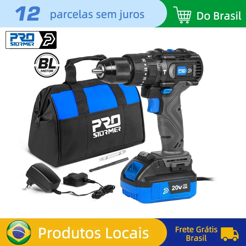 Parafusadeira Prostormer 60nm Impact 20V