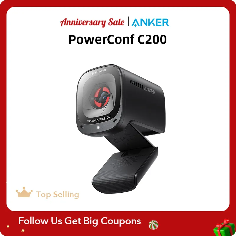 (Moedas) Webcam ANKER PowerConf C200 2K