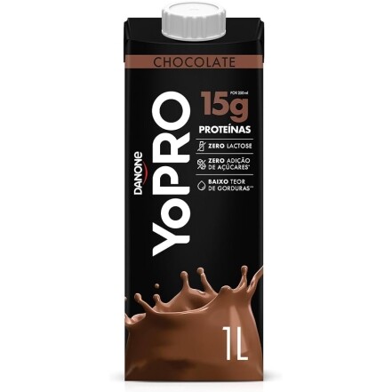 4 Unidades Bebida Láctea YoPRO UHT Chocolate 15g de Proteínas 1L