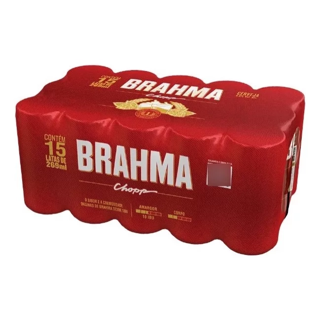 7 Packs de Cerveja Brahma Chopp Lata 269ml 15 Unidades (105 Latas)