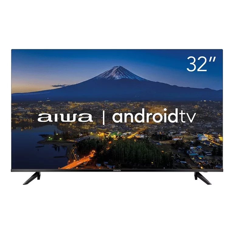 Smart TV AIWA 32” HD D-LED IPS Wi-Fi Bluetooth Google Assistente 2 HDMI 2 USB - AWS-TV-32-BL-02-A