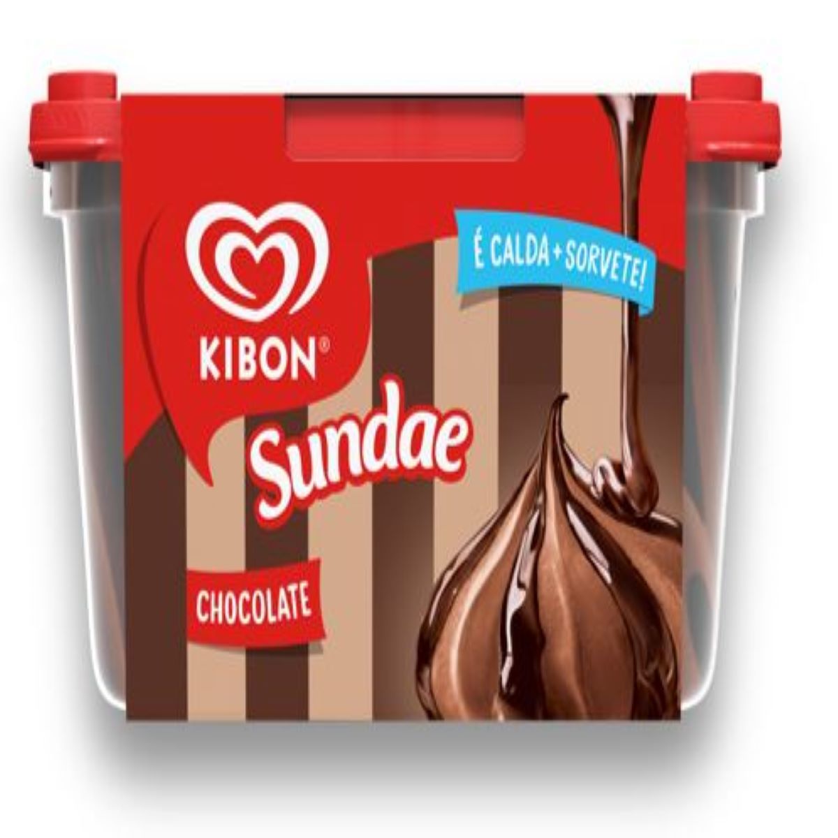 2 Potes Sorvete Kibon Sundae Chocolate 1,4l