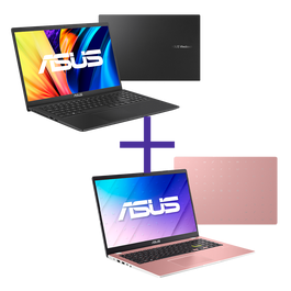 Notebook ASUS Vivobook 15 X1500EA-EJ4242WS Indie Black + Notebook ASUS E510MA-BR1348WS Rose Pink