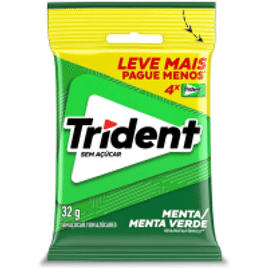 10 Unidades Chiclete Trident Menta Bag (Total 40 Unidades)