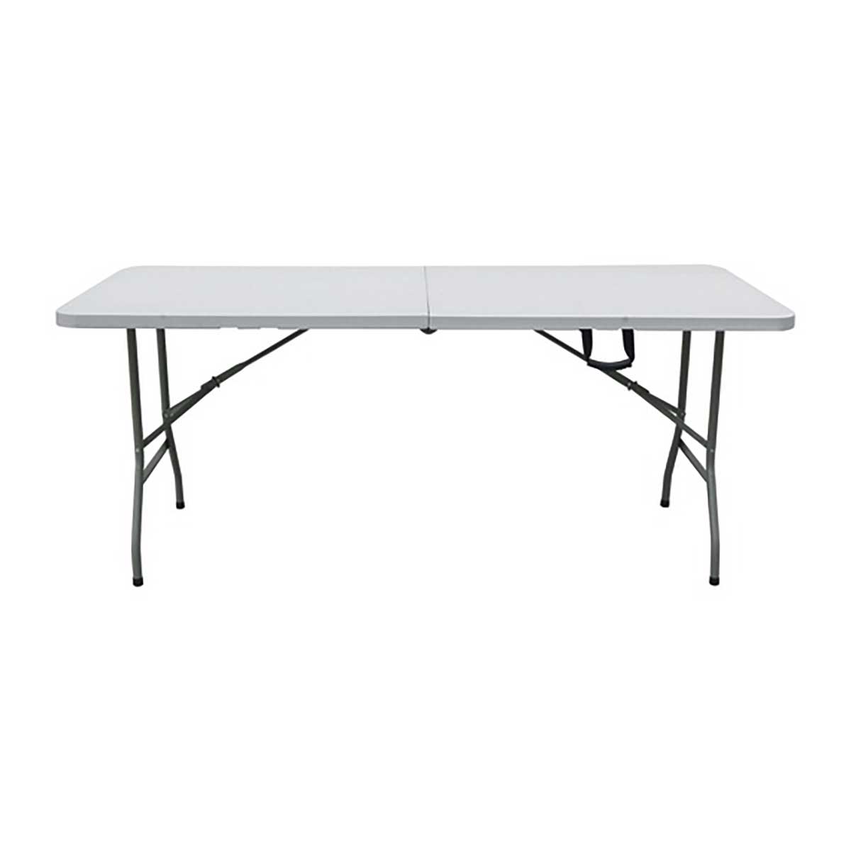 Mesa Dobrável Retangular 180x70x74cm Aço Branca DY89245