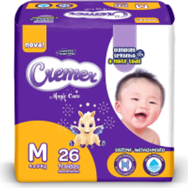 Fralda Descartável Cremer Magic Care M - 26 Unidades