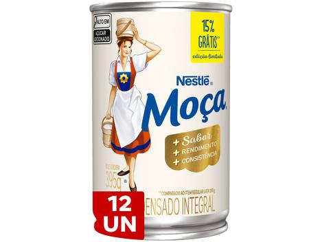 12 Unidades Leite Condensado Moça Lata 395g