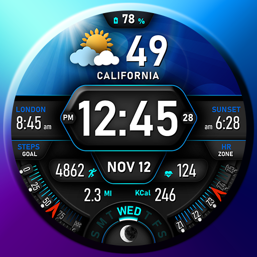 PER017 Axis Digital Watch Face