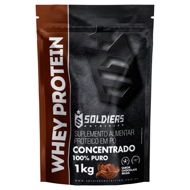 Whey Protein Concentrado 1kg Importado - Soldiers Nutrition