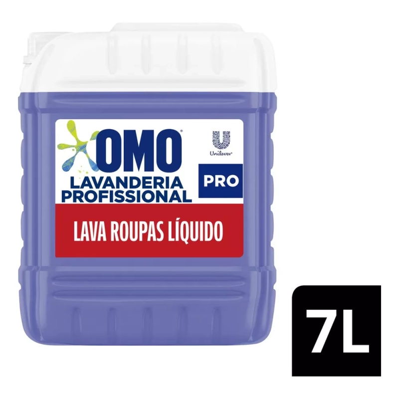 2 Unidades Sabão Liquido Omo Pro Lavanderia Profissional 7L