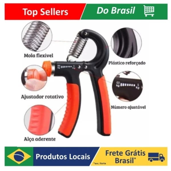 Hand Grip Flexor De Punho Com Mola Ajustável Antebraço Mãos