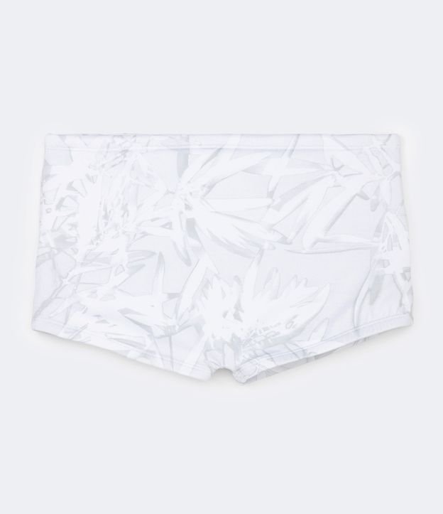 Sunga Boxer com Cordão e Estampa Floral