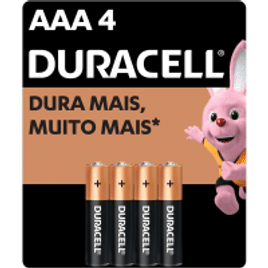 2 Kits Pilha Alcalina Aaa Palito Duracell - 4 Unidades (Total 8)