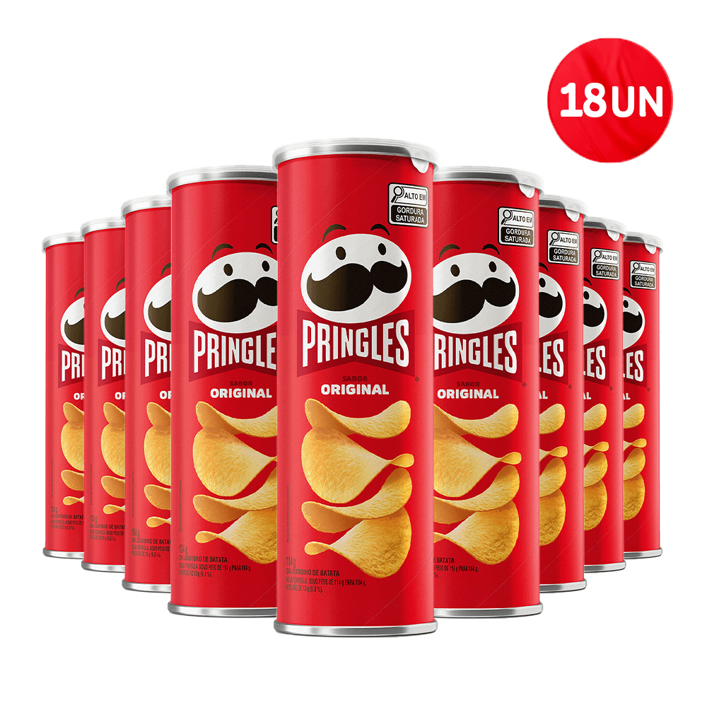 Combo Batata Pringles Original 18 Unidades