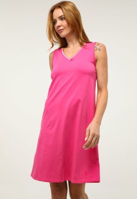 Vestido Malwee Curto Frisos Pink