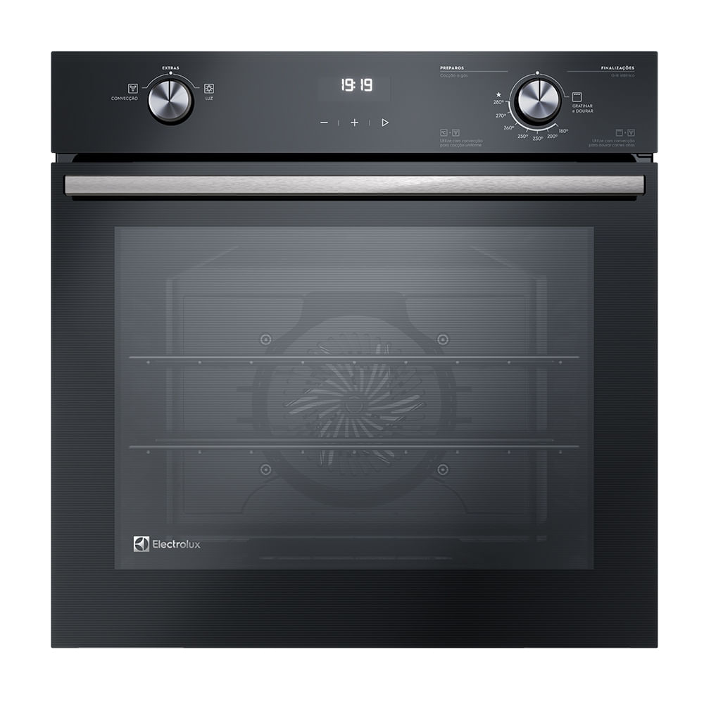 Forno a Gás de Embutir Electrolux de Convecção com Timer 80L Perfect Cook 360 - OE8GH