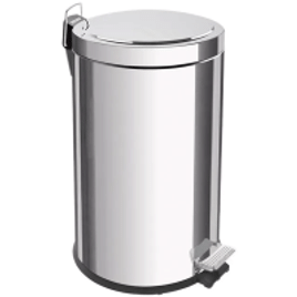 Lixeira com Pedal Tramontina Brasil 12Litros com Balde Interno Removível e Acabamento Inox Polido